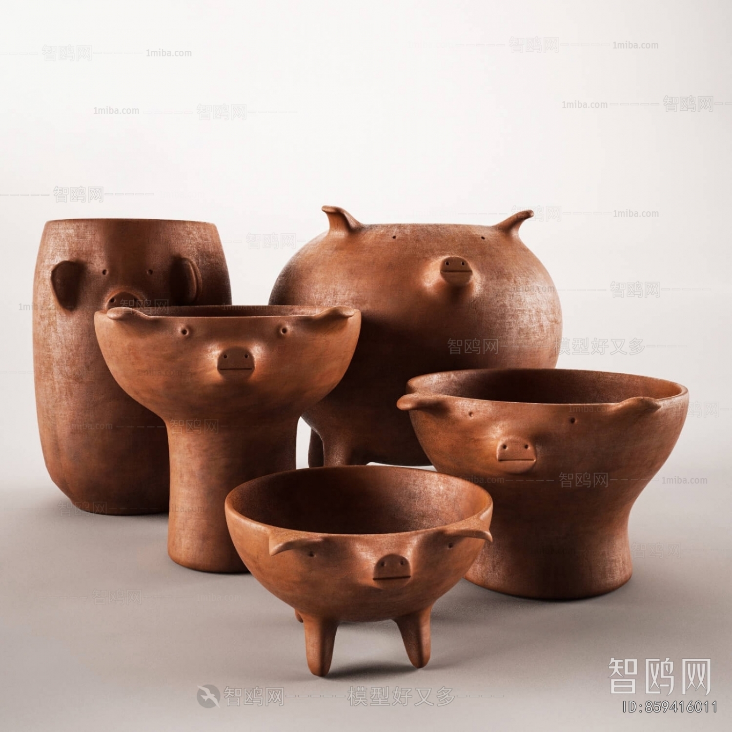 Wabi-sabi Style Clay Pot