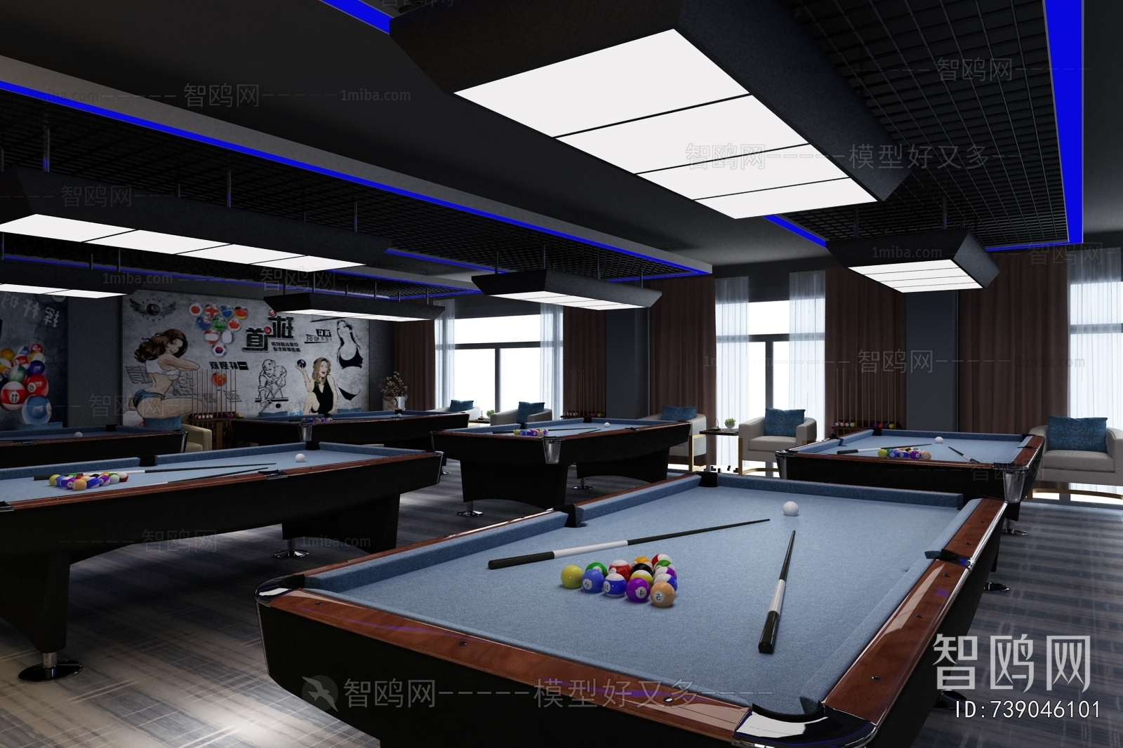 Modern Billiard Room