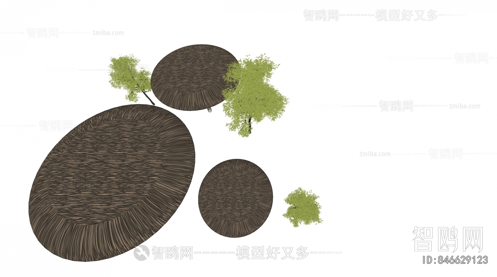 现代景观休闲廊架组合