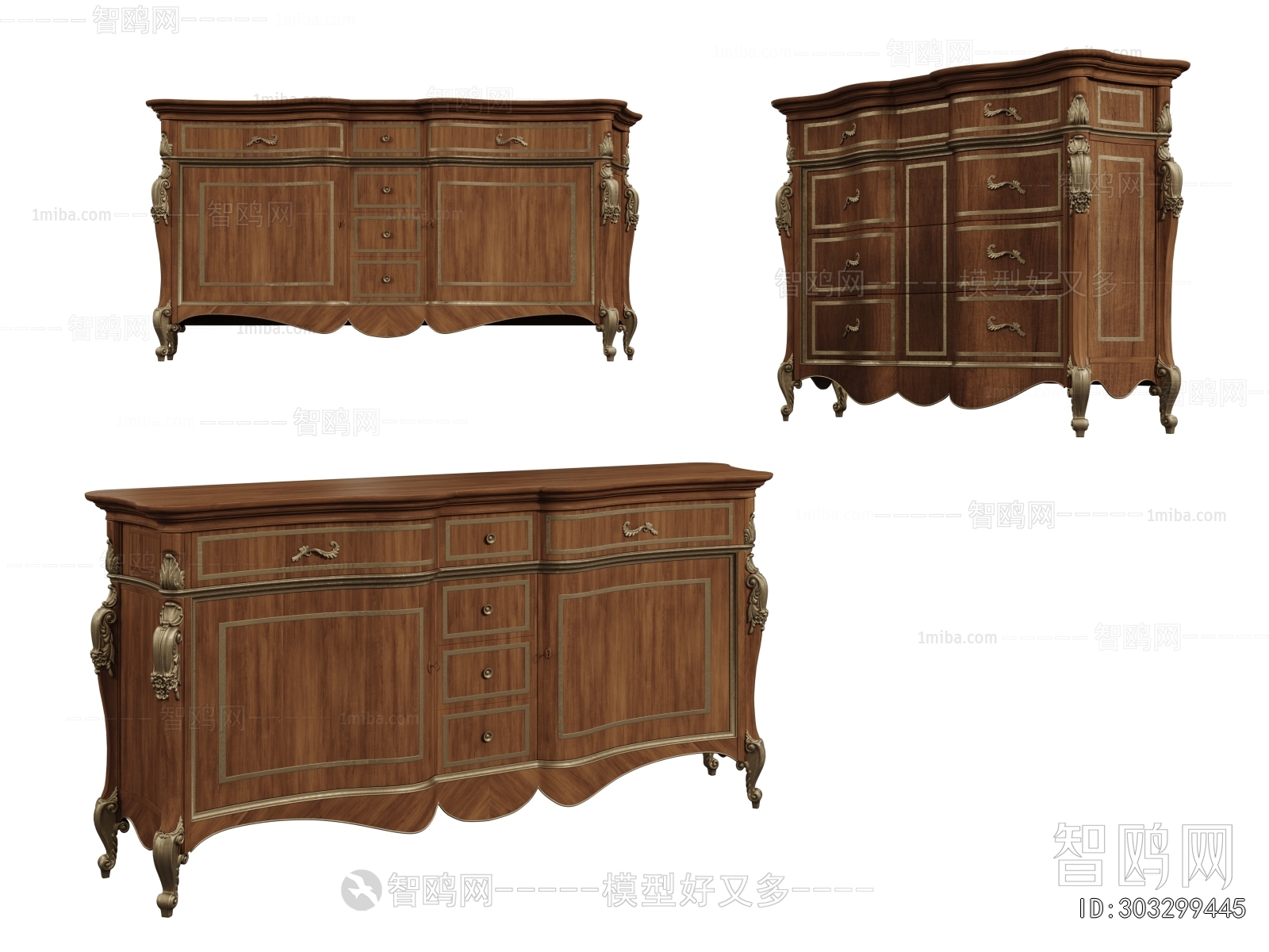 European Style Side Cabinet