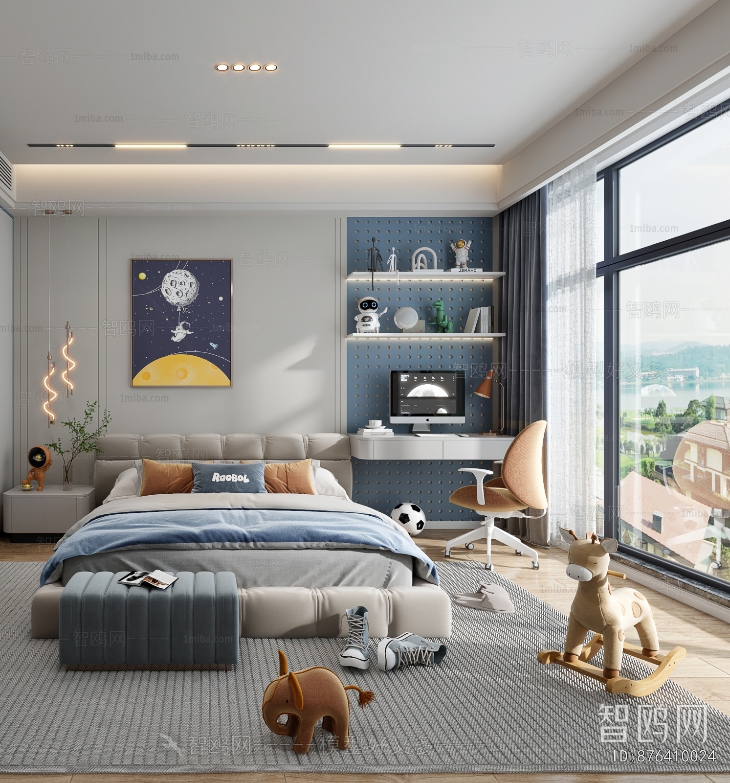 Modern Boy's Room And Son's Room