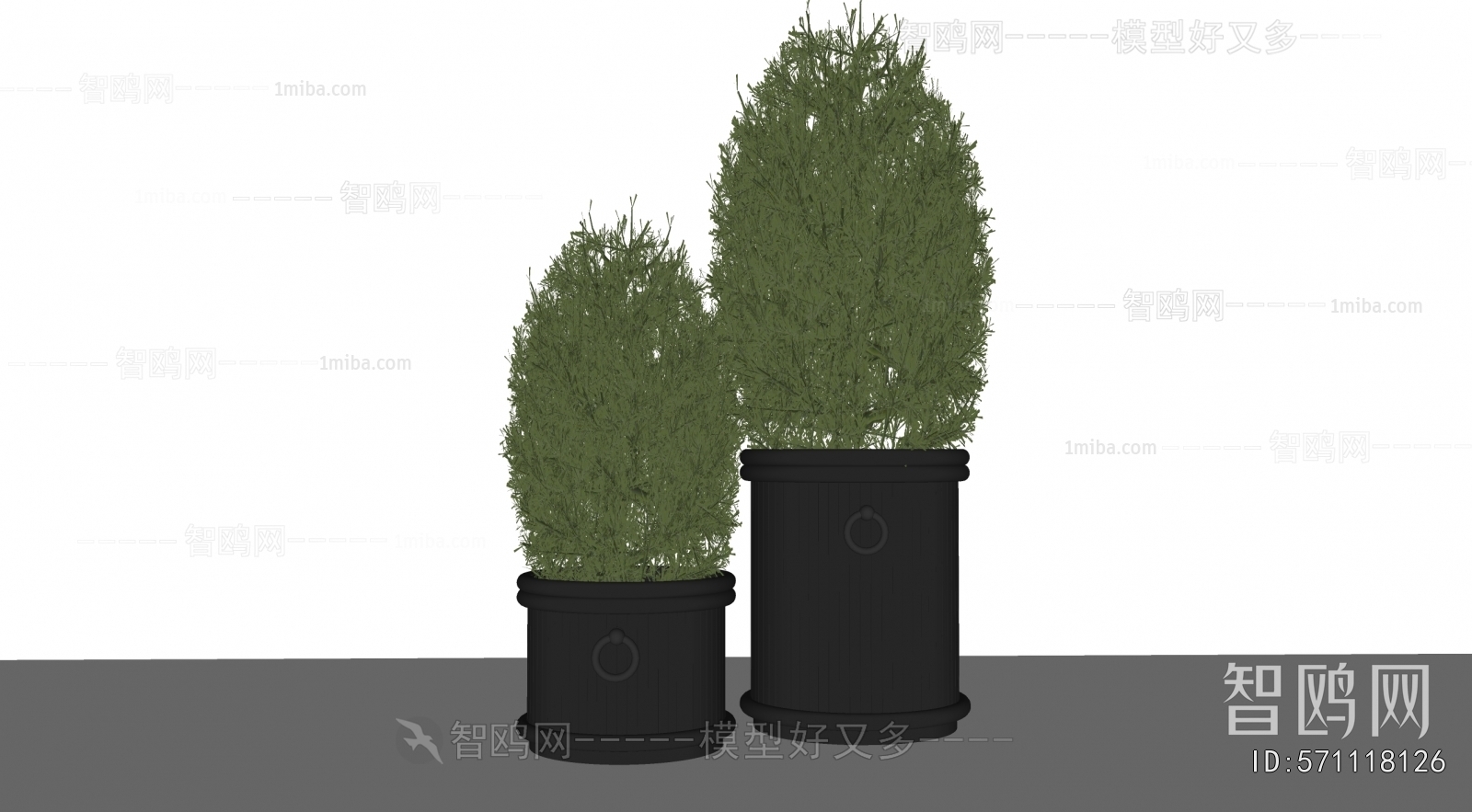 Modern Ground Green Plant Potted Plants