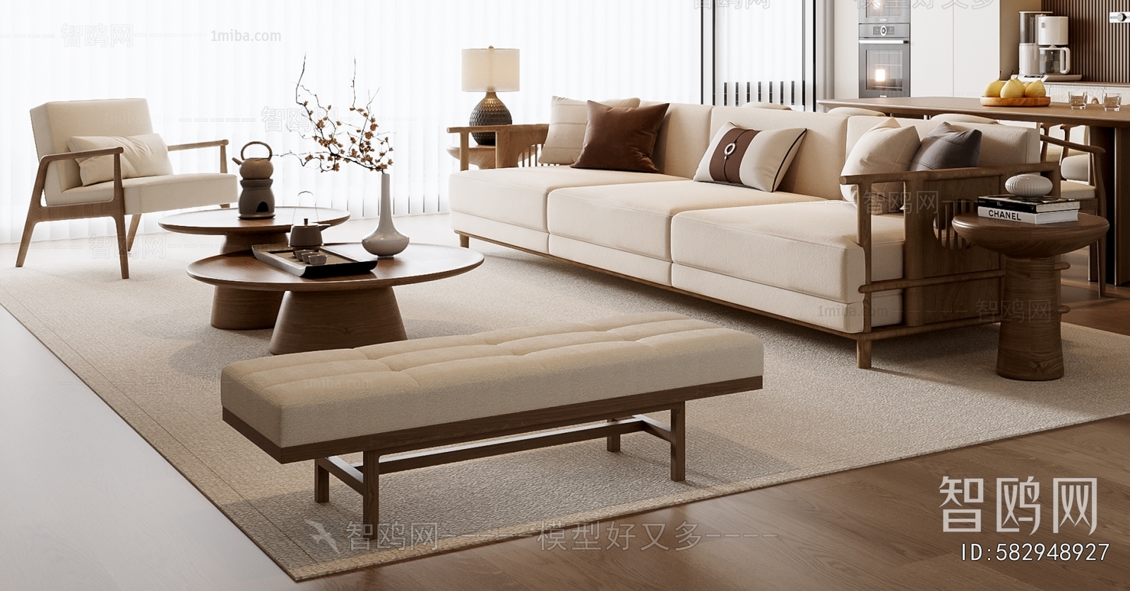 New Chinese Style Sofa Combination