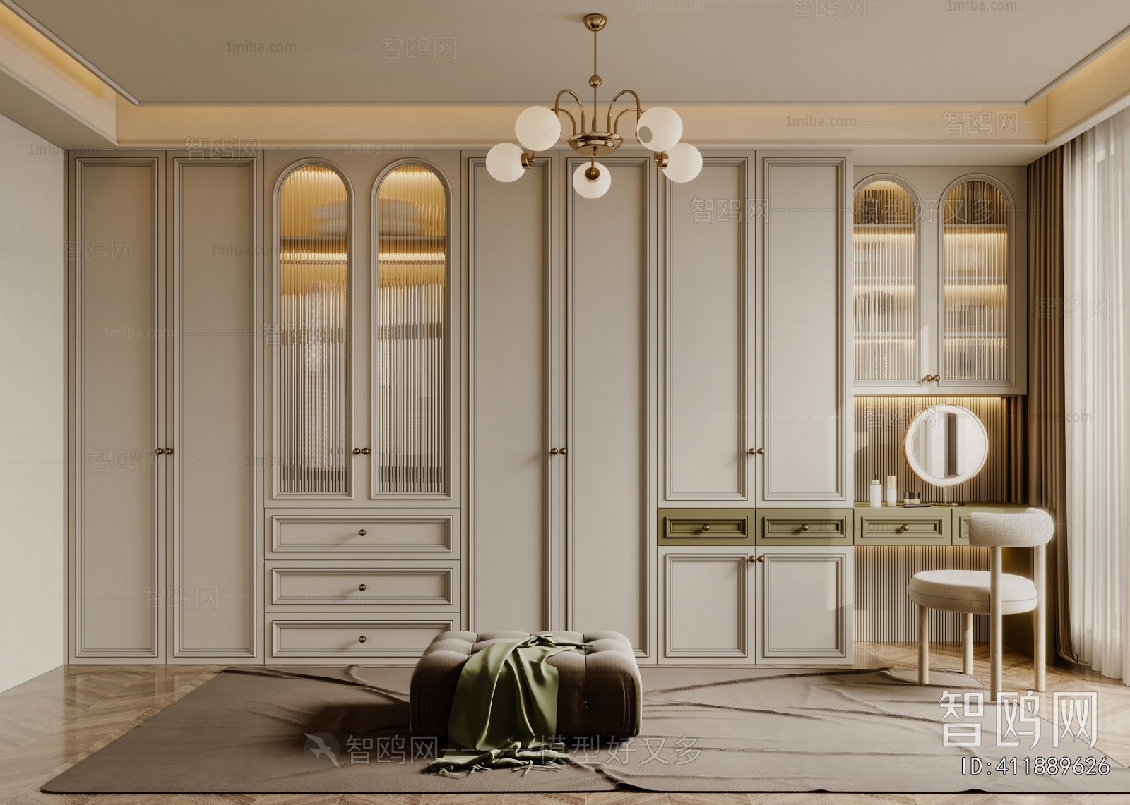 French Style Clothes Storage Area