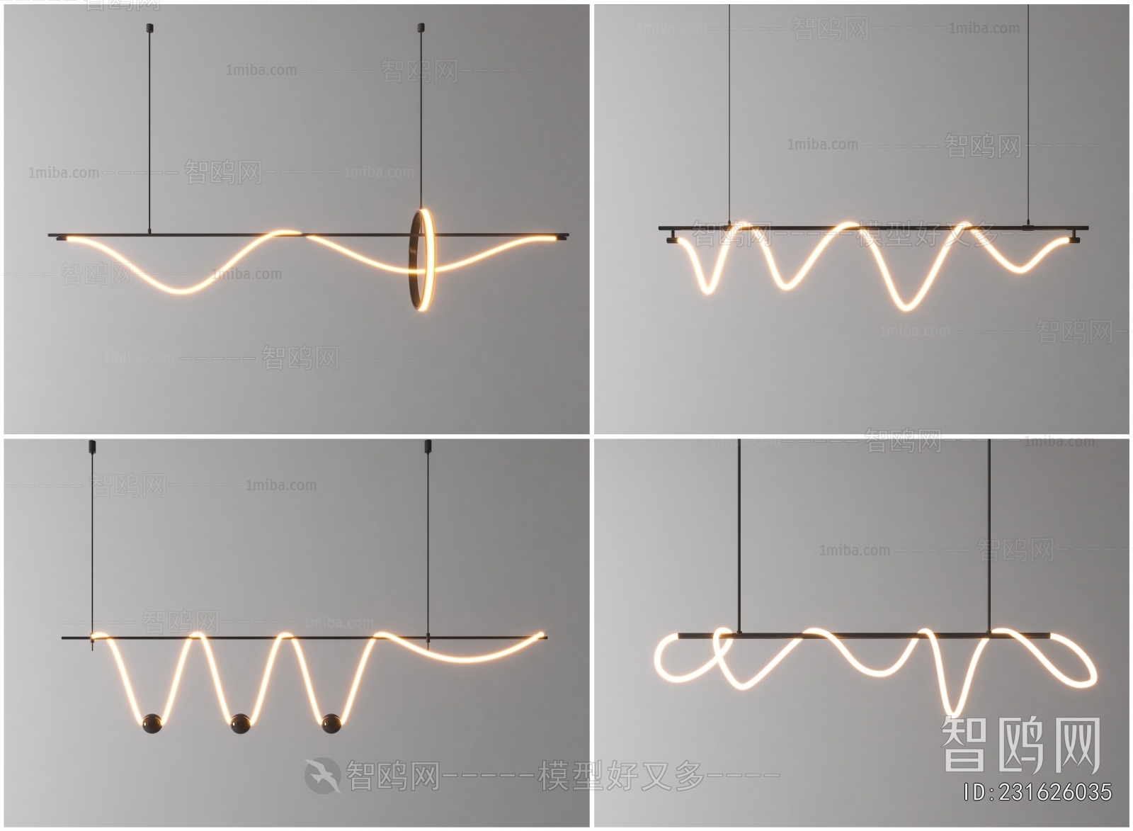 Modern Long Chandelier