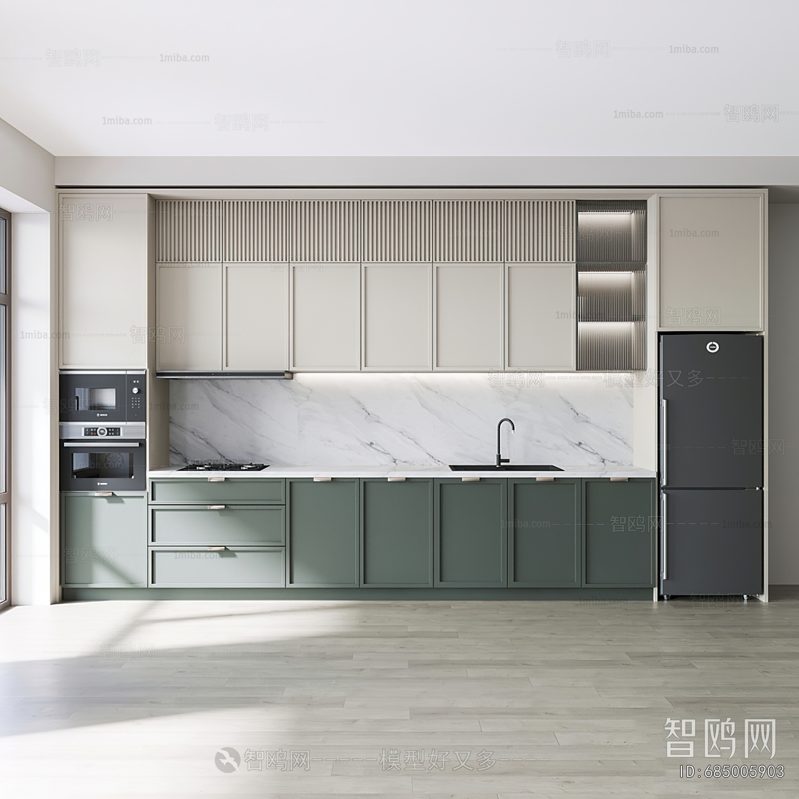 Simple European Style Kitchen Cabinet