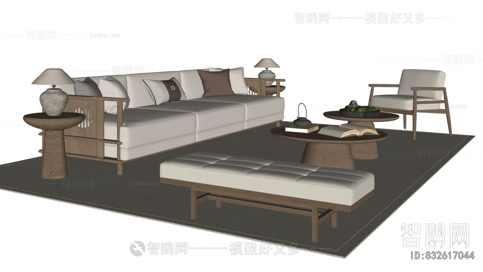 New Chinese Style Sofa Combination