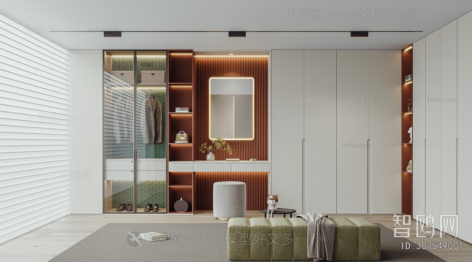 Modern Clothes Storage Area