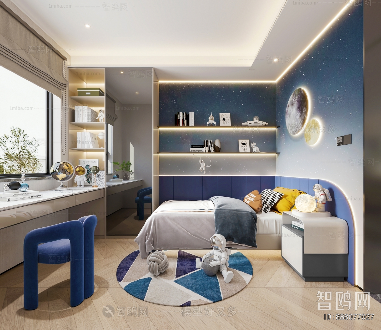 Modern Boy's Room And Son's Room