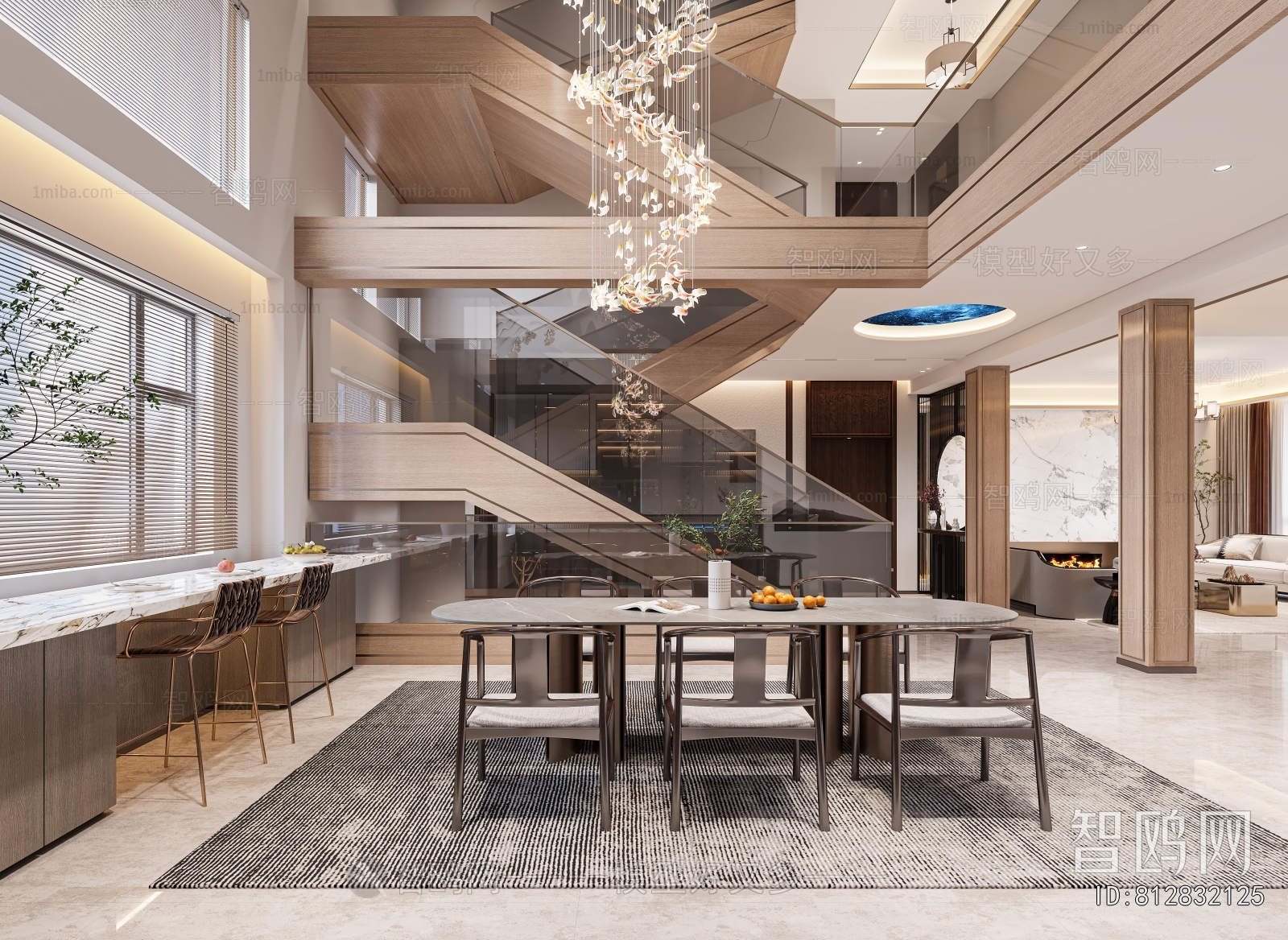 New Chinese Style A Living Room