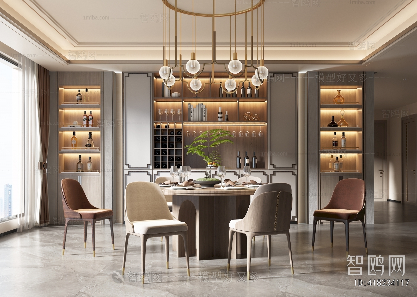 New Chinese Style Dining Room