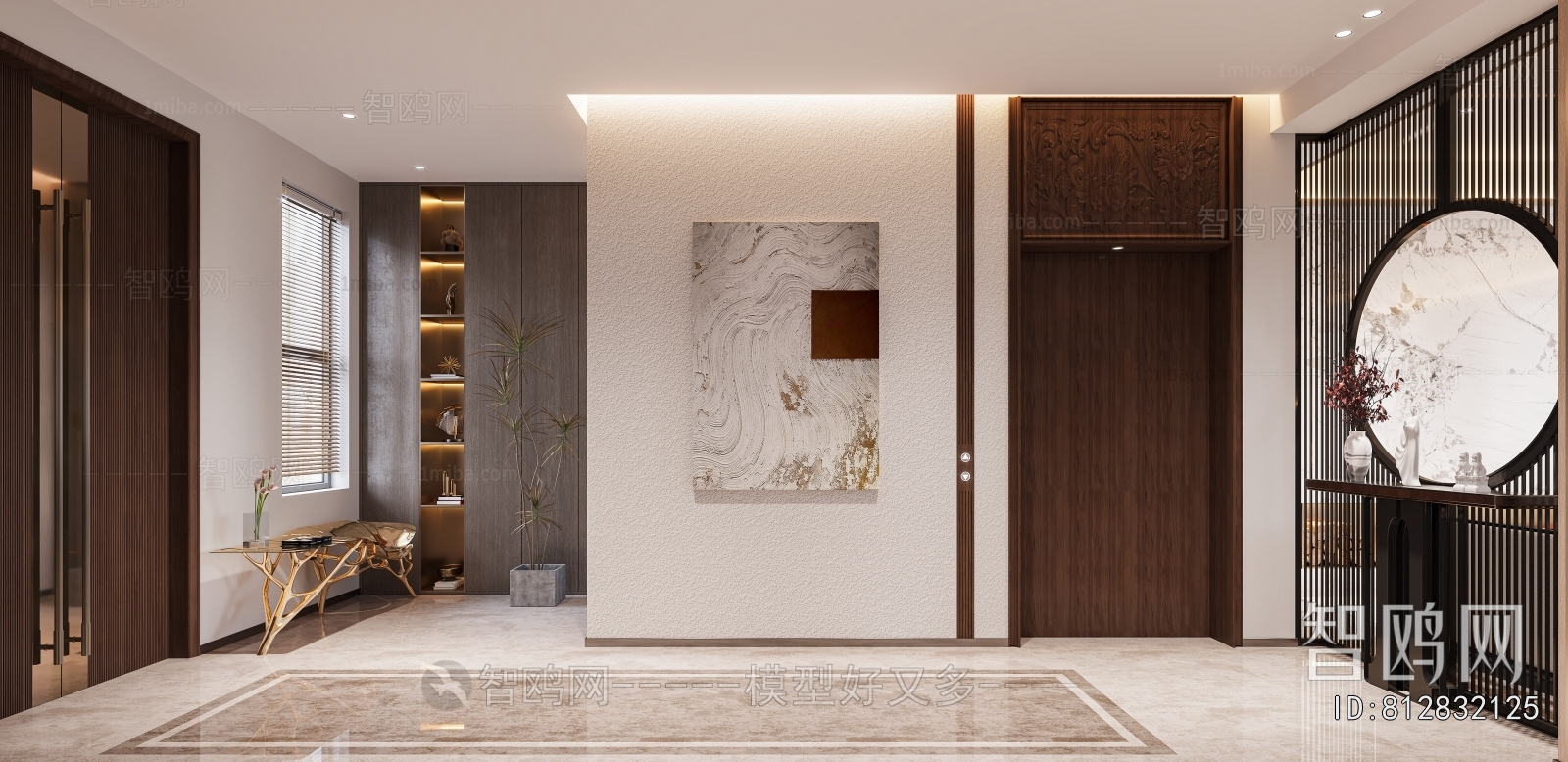 New Chinese Style A Living Room