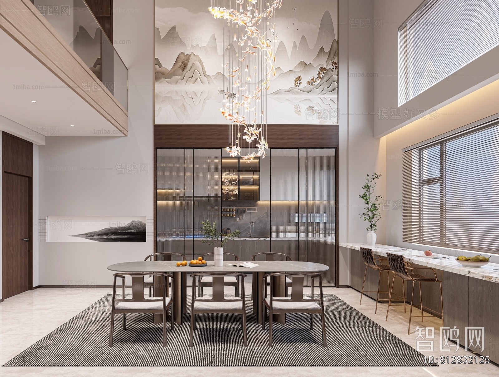 New Chinese Style A Living Room