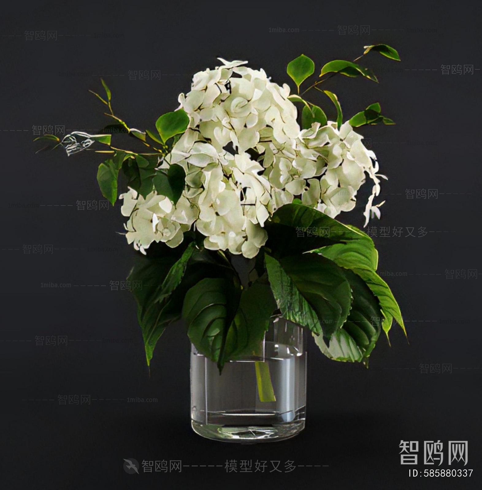 Modern Potted Green Plant