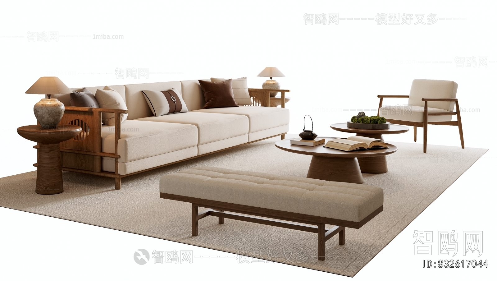 New Chinese Style Sofa Combination