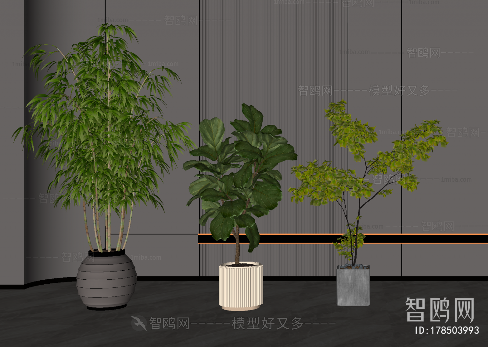 Modern Ground Green Plant Potted Plants