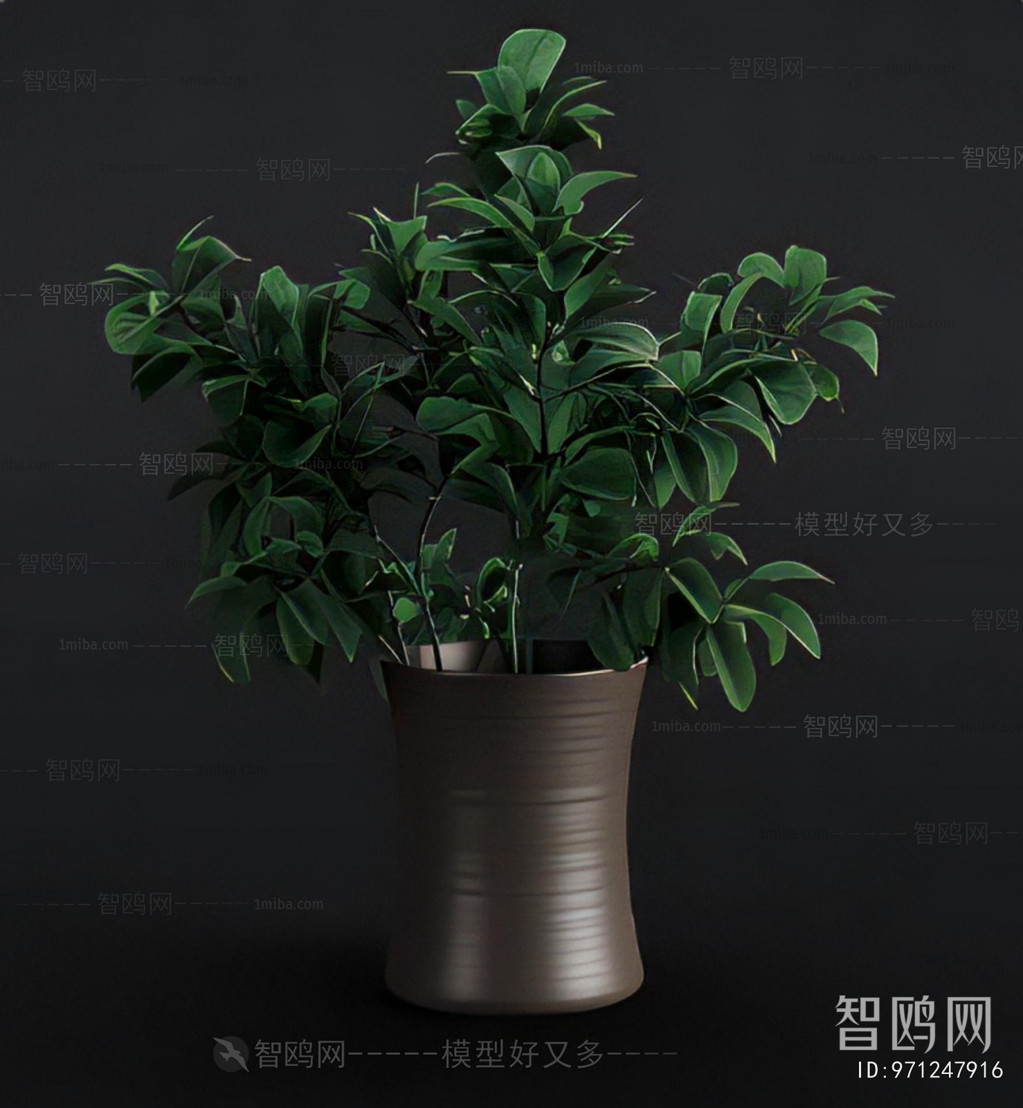 Modern Ground Green Plant Potted Plants