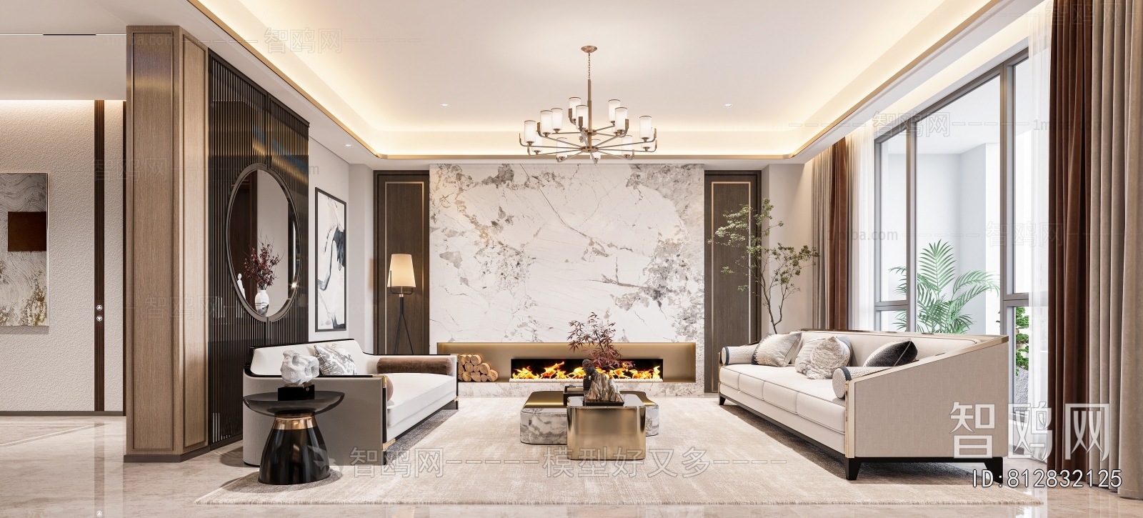 New Chinese Style A Living Room