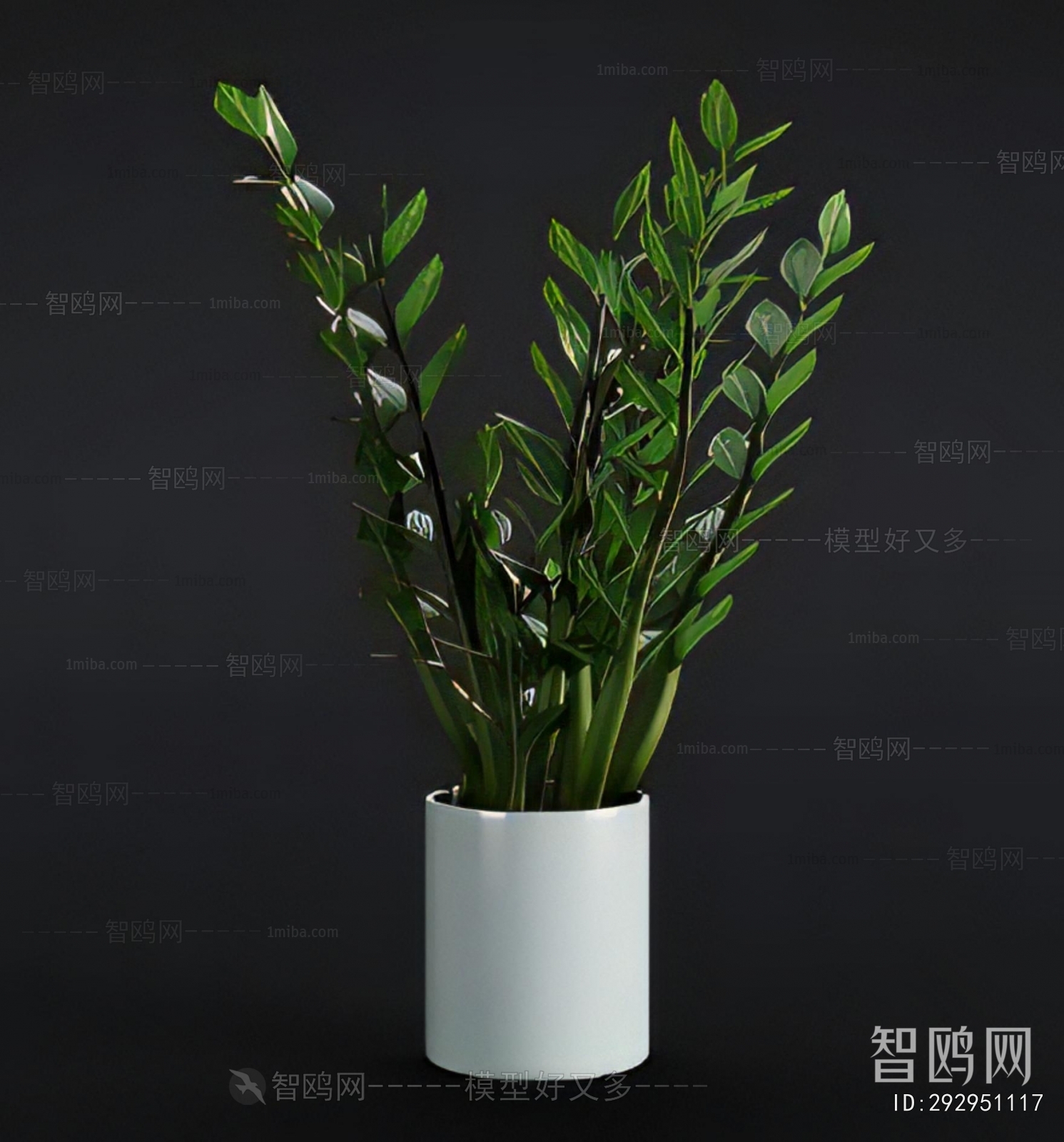 Modern Ground Green Plant Potted Plants