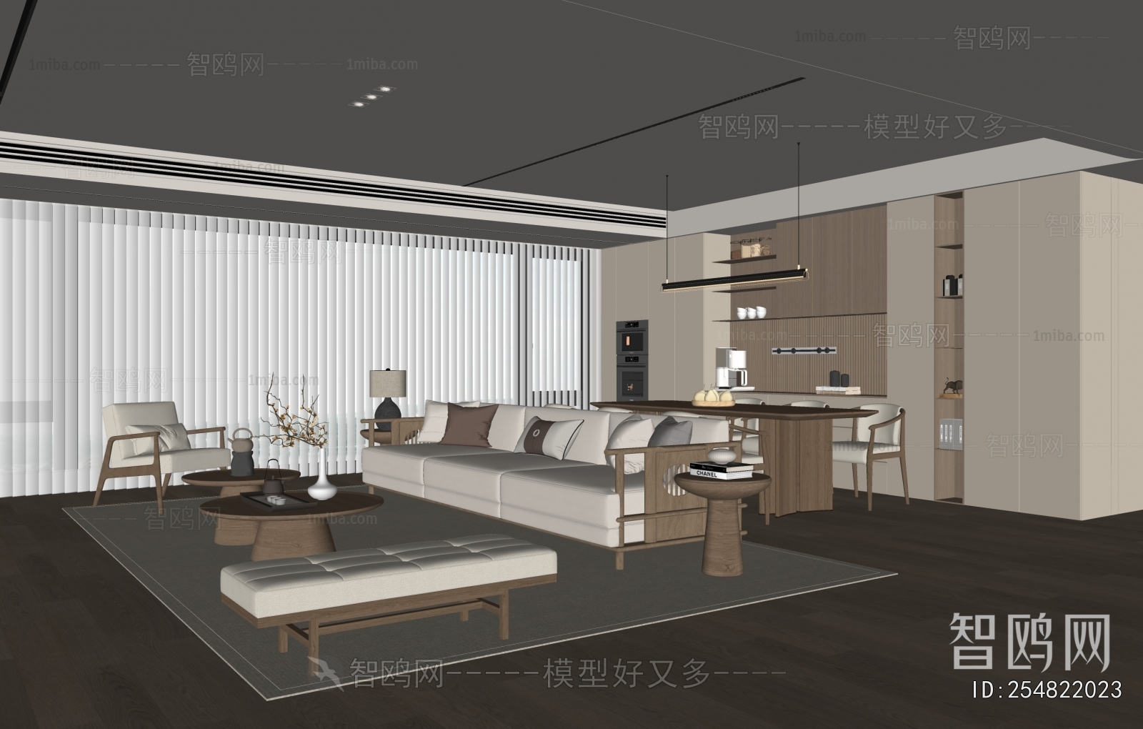 New Chinese Style A Living Room