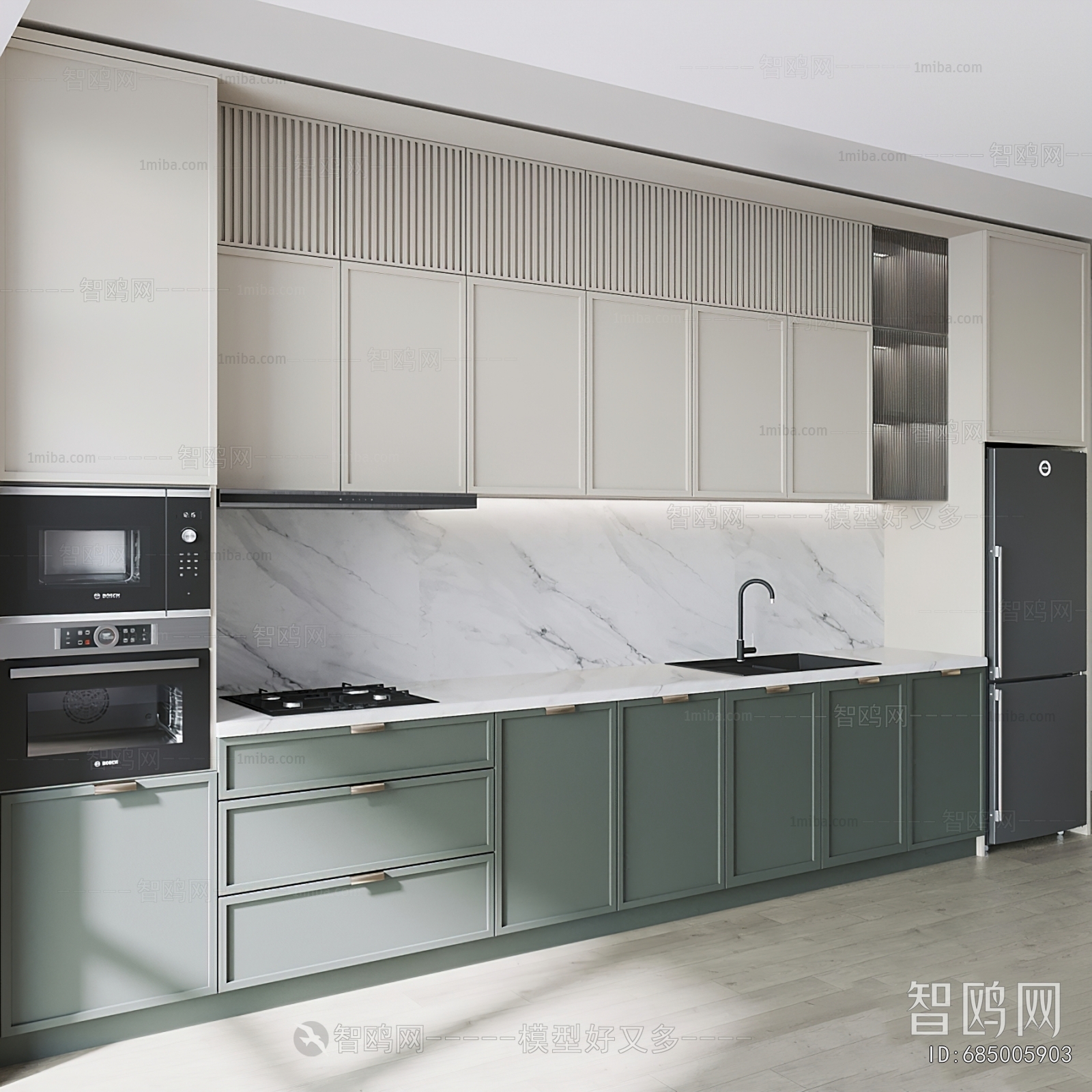 Simple European Style Kitchen Cabinet