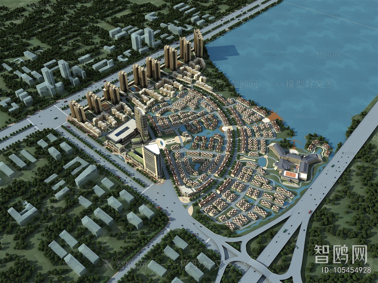 Modern Architectural Bird's-eye View Planning