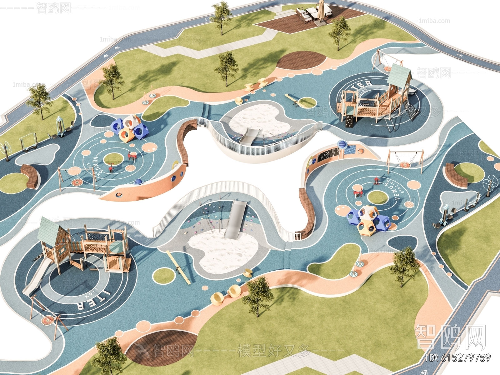 Modern Park Landscape