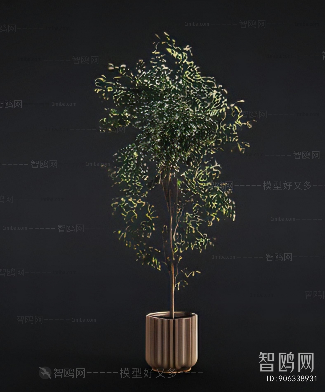 Modern Ground Green Plant Potted Plants