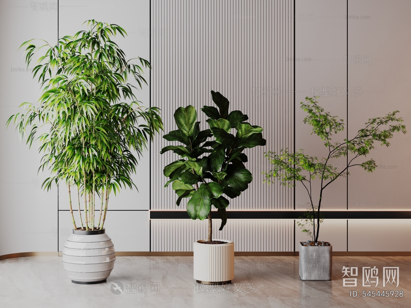 Modern Ground Green Plant Potted Plants