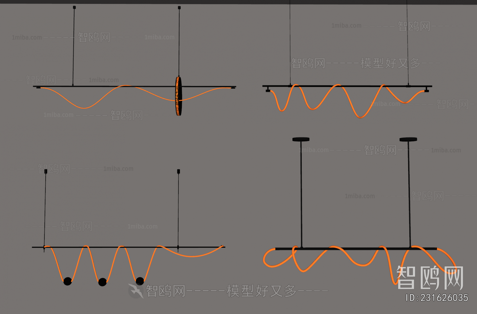 Modern Long Chandelier