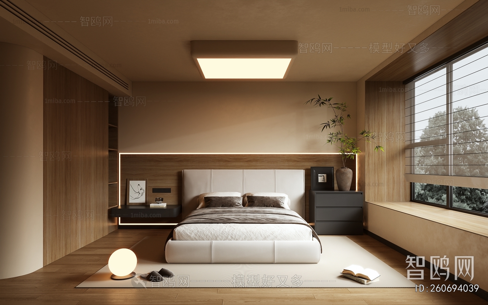 Wabi-sabi Style Bedroom