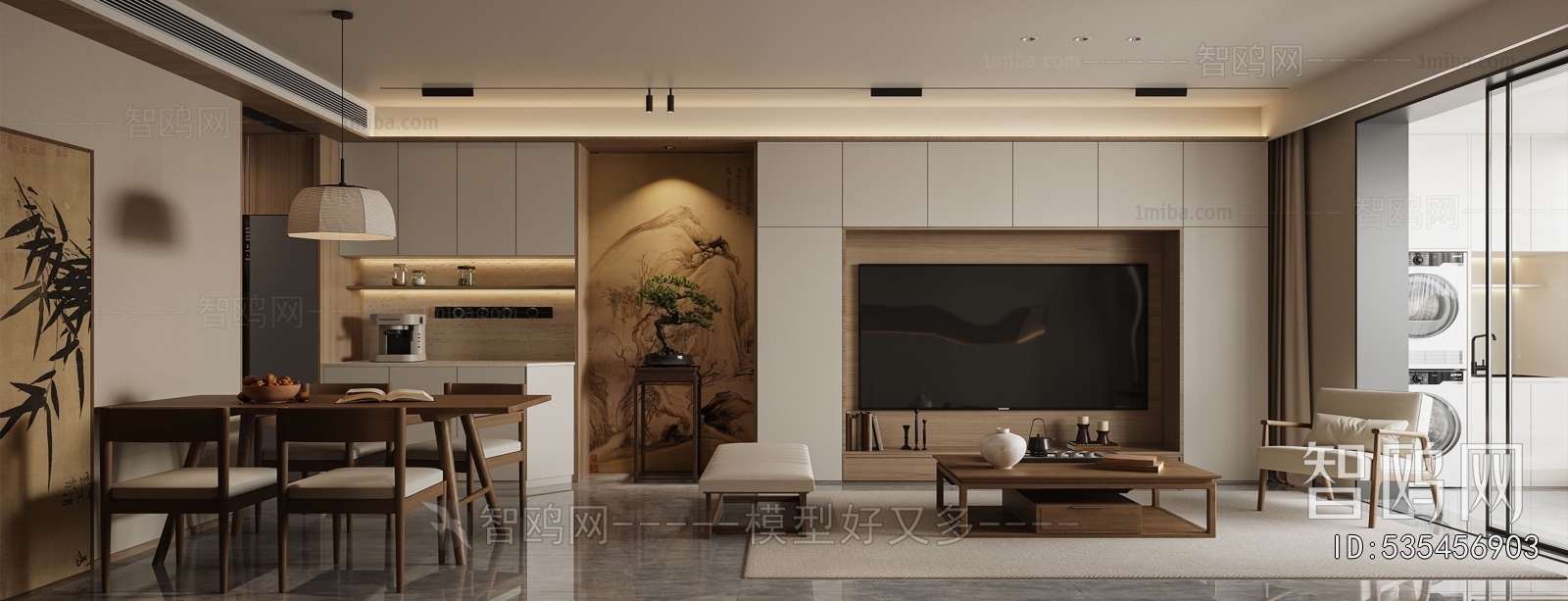 New Chinese Style A Living Room