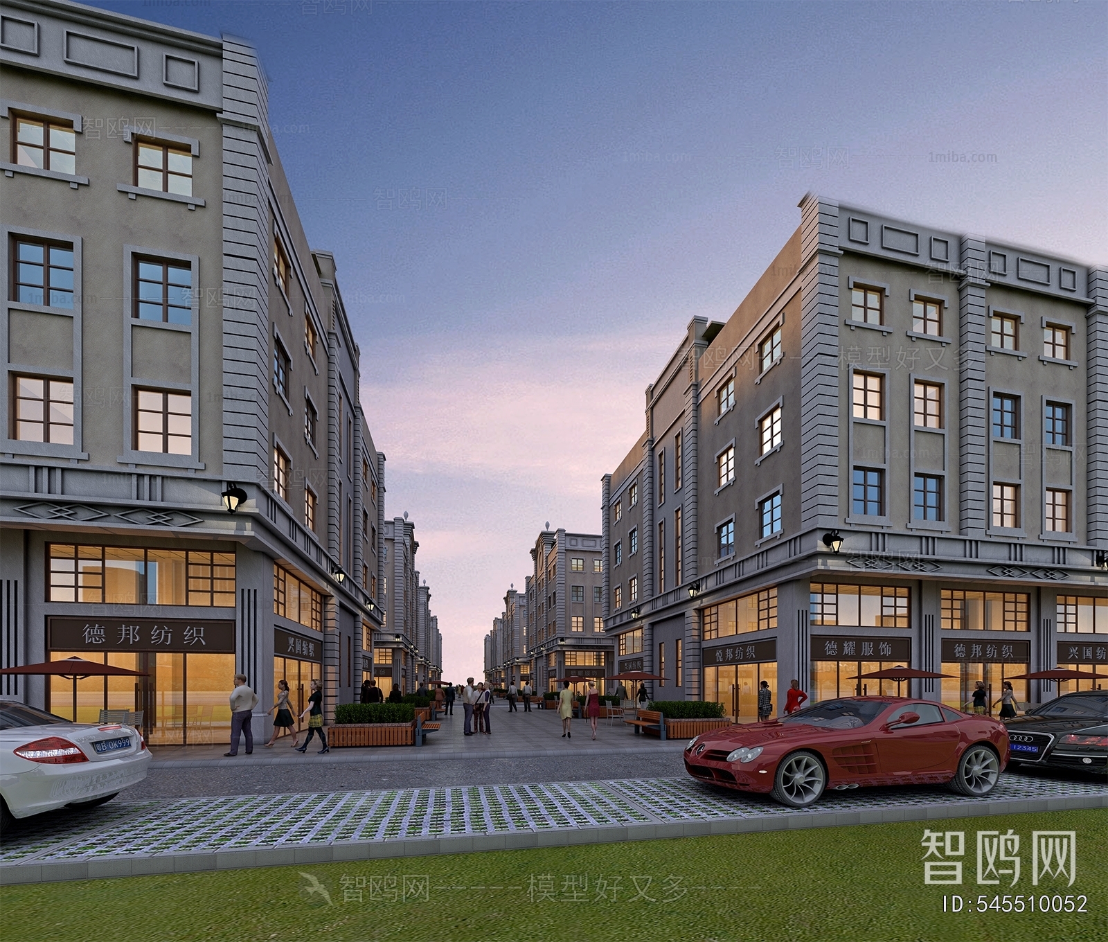 Simple European Style Commercial Street