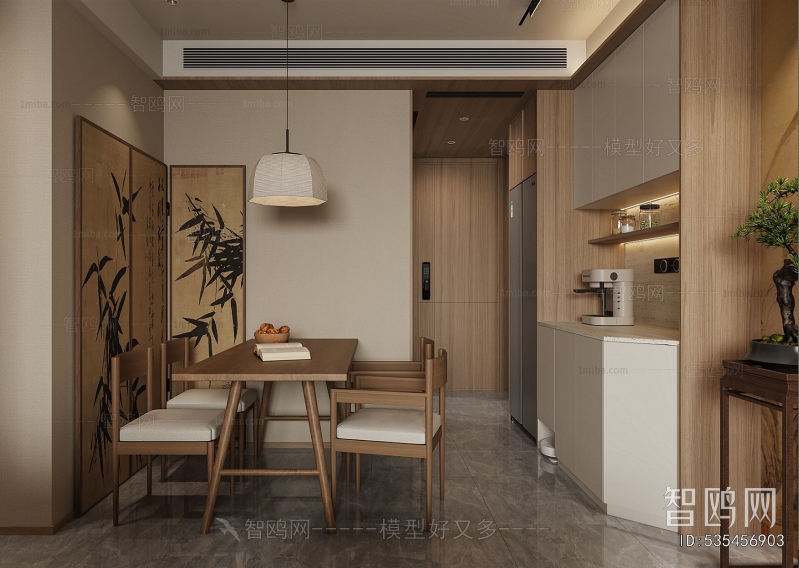 New Chinese Style A Living Room