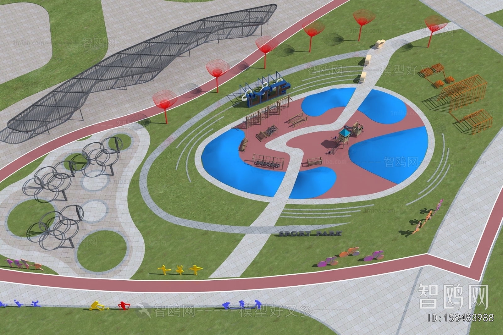 Modern Park Landscape