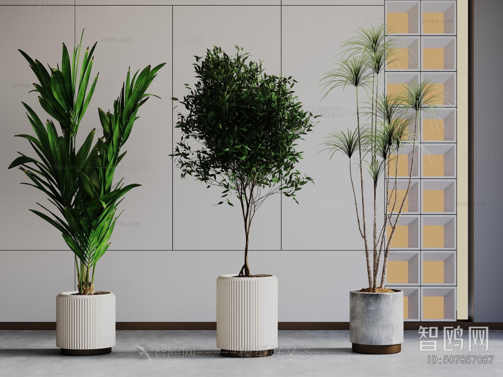 Modern Ground Green Plant Potted Plants
