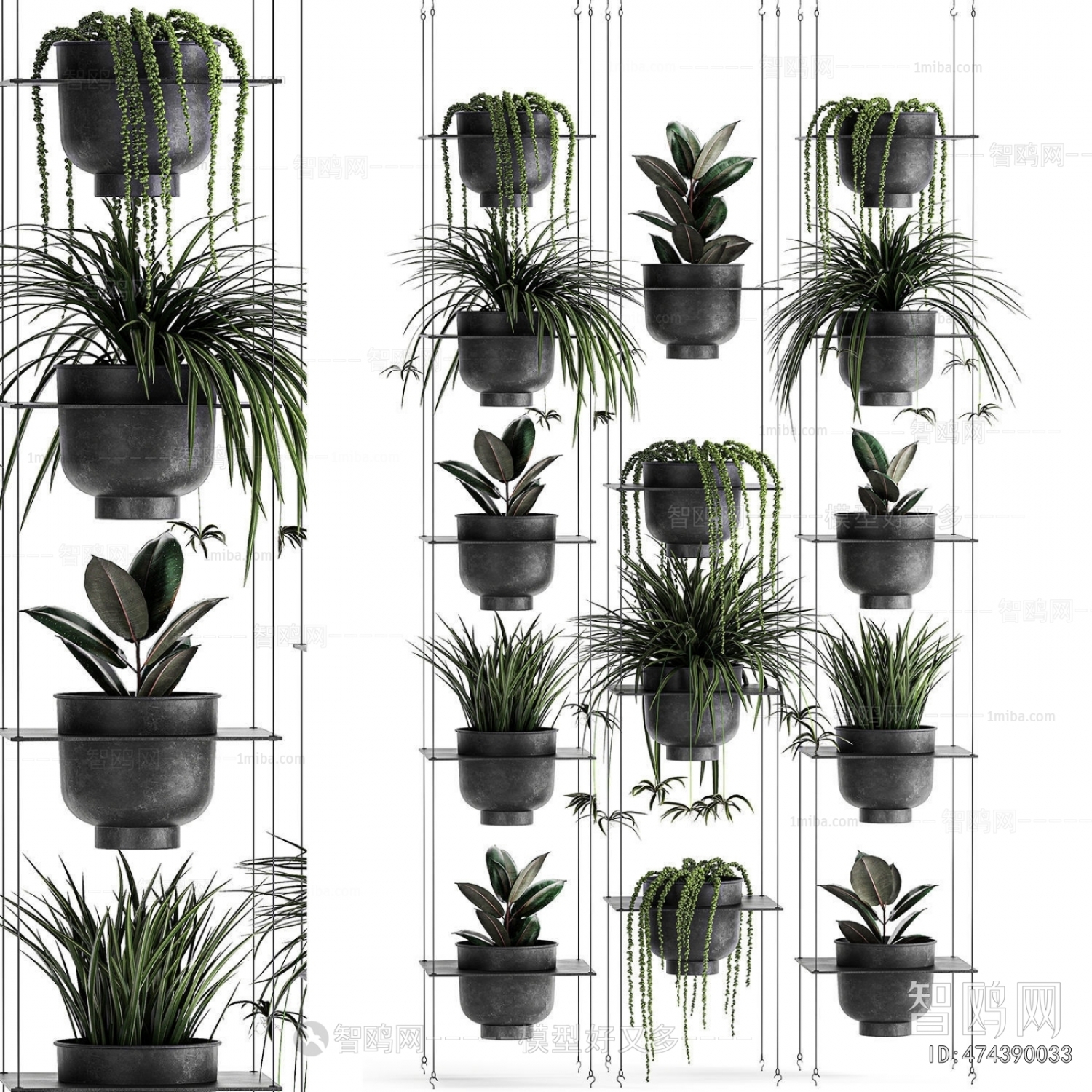 Modern Potted Green Plant