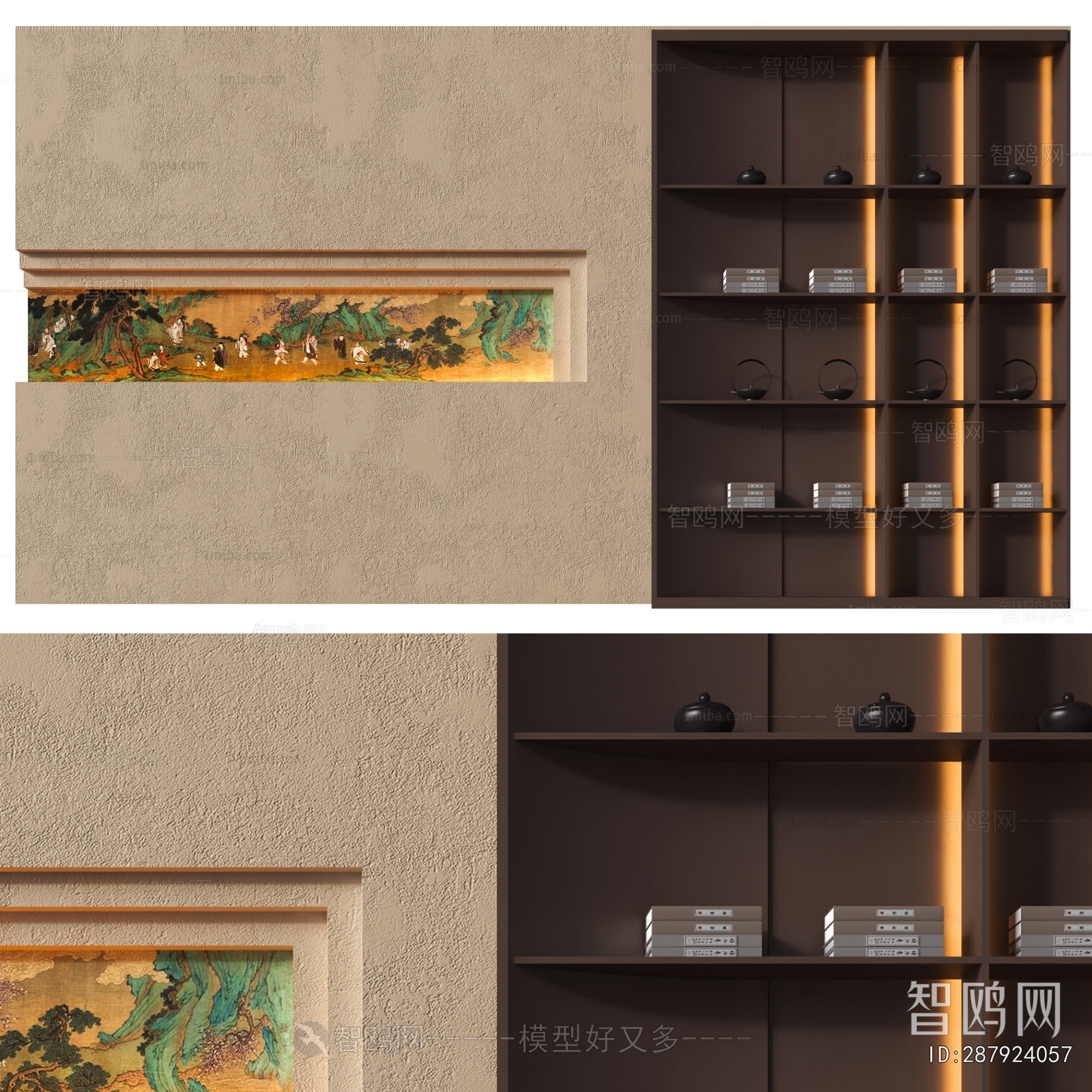 New Chinese Style TV Wall