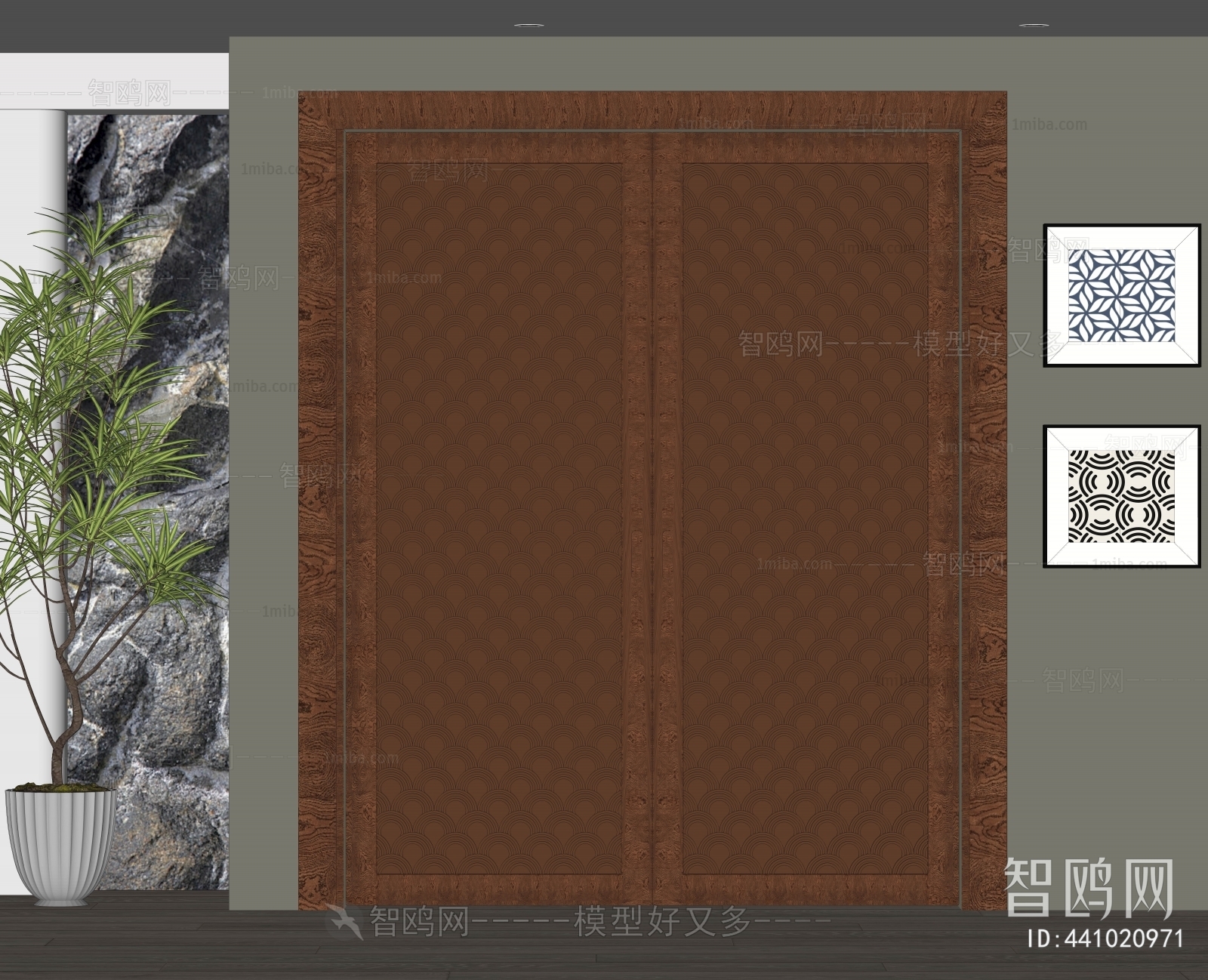 New Chinese Style Sliding Door