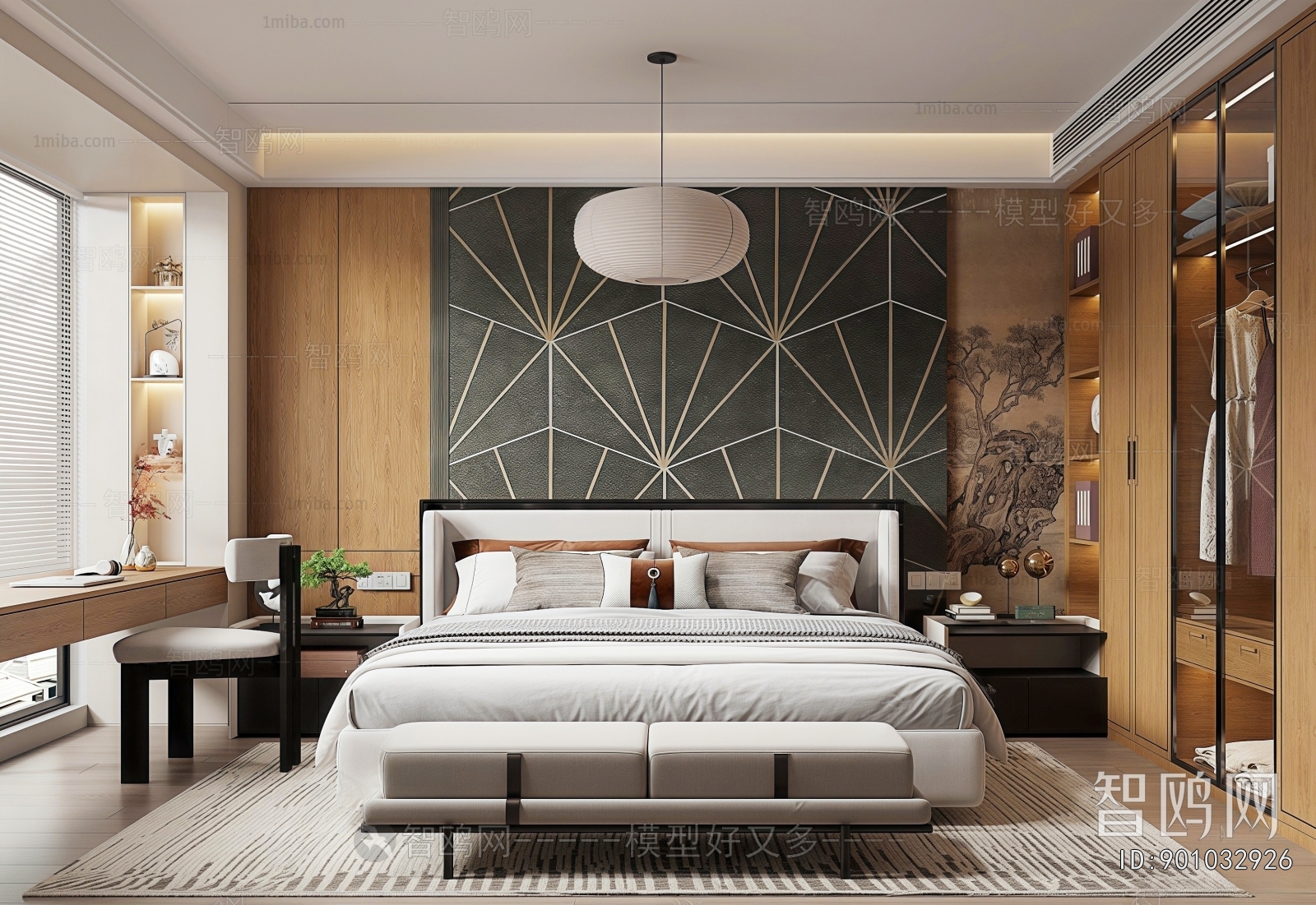 New Chinese Style Bedroom