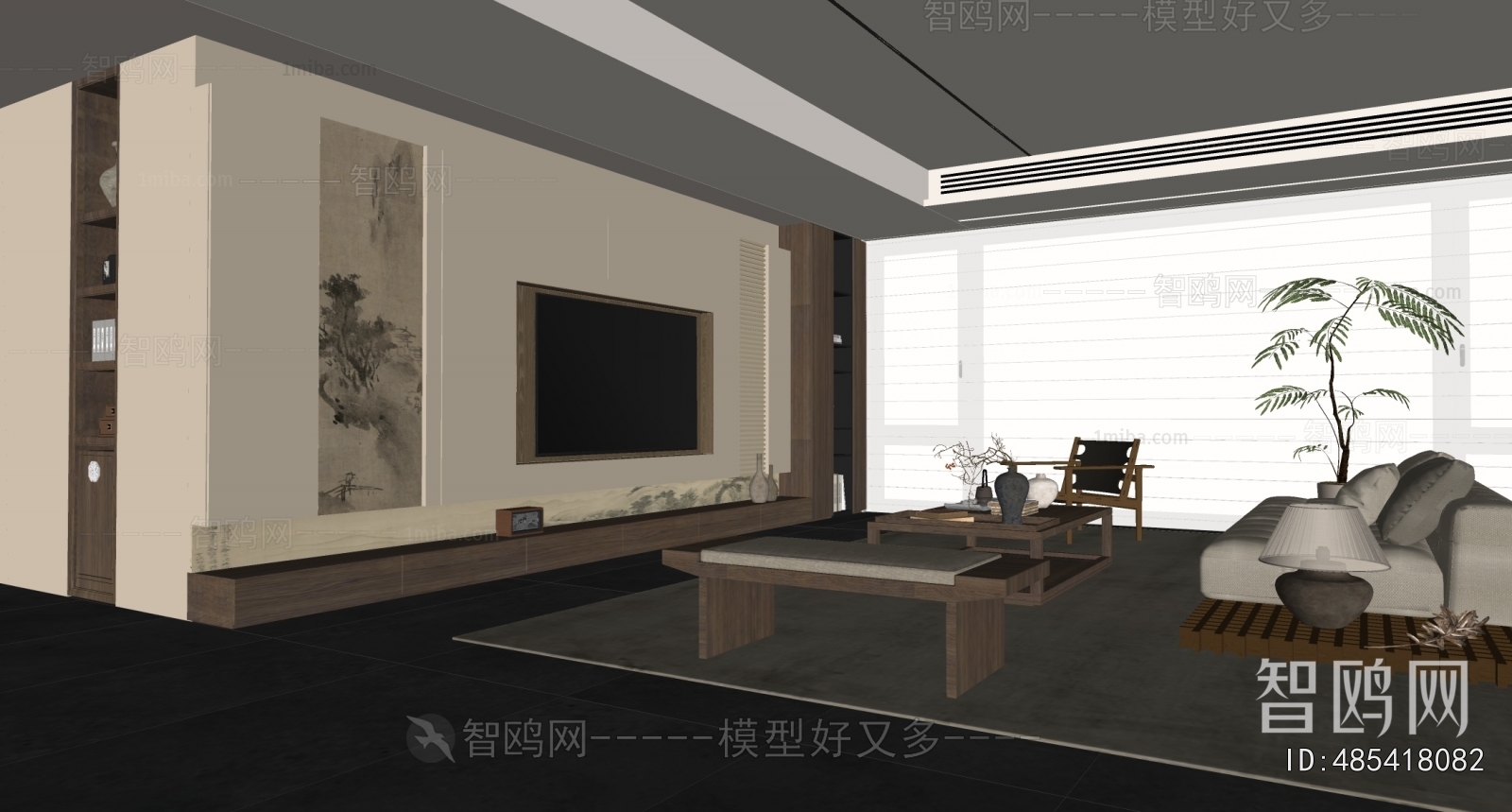 New Chinese Style A Living Room