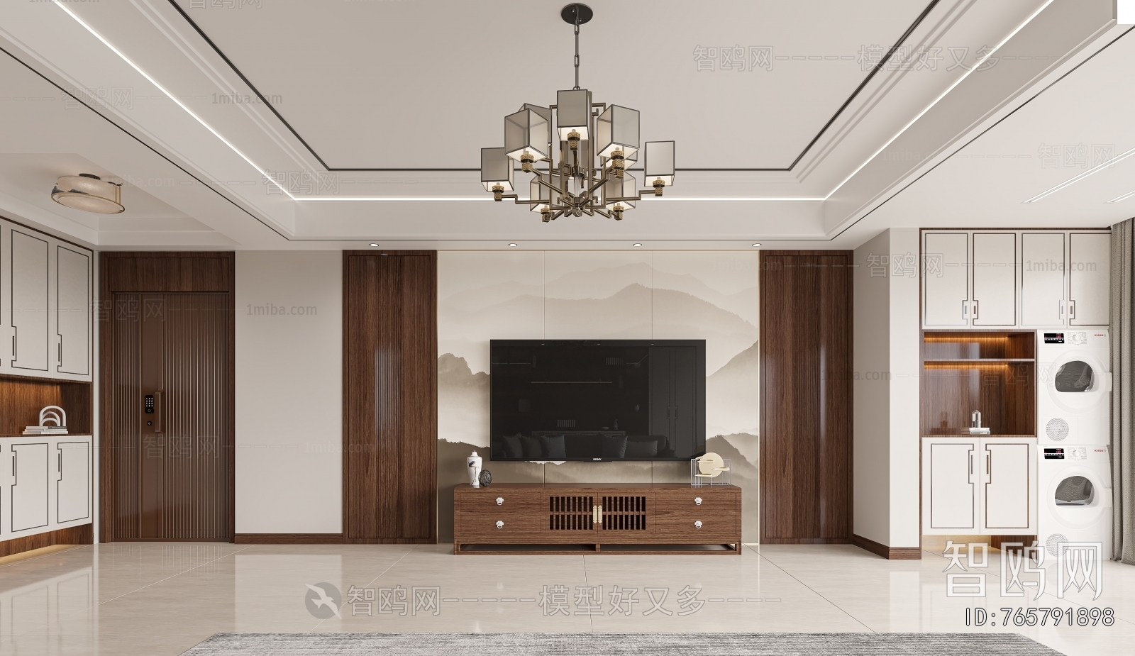 New Chinese Style A Living Room