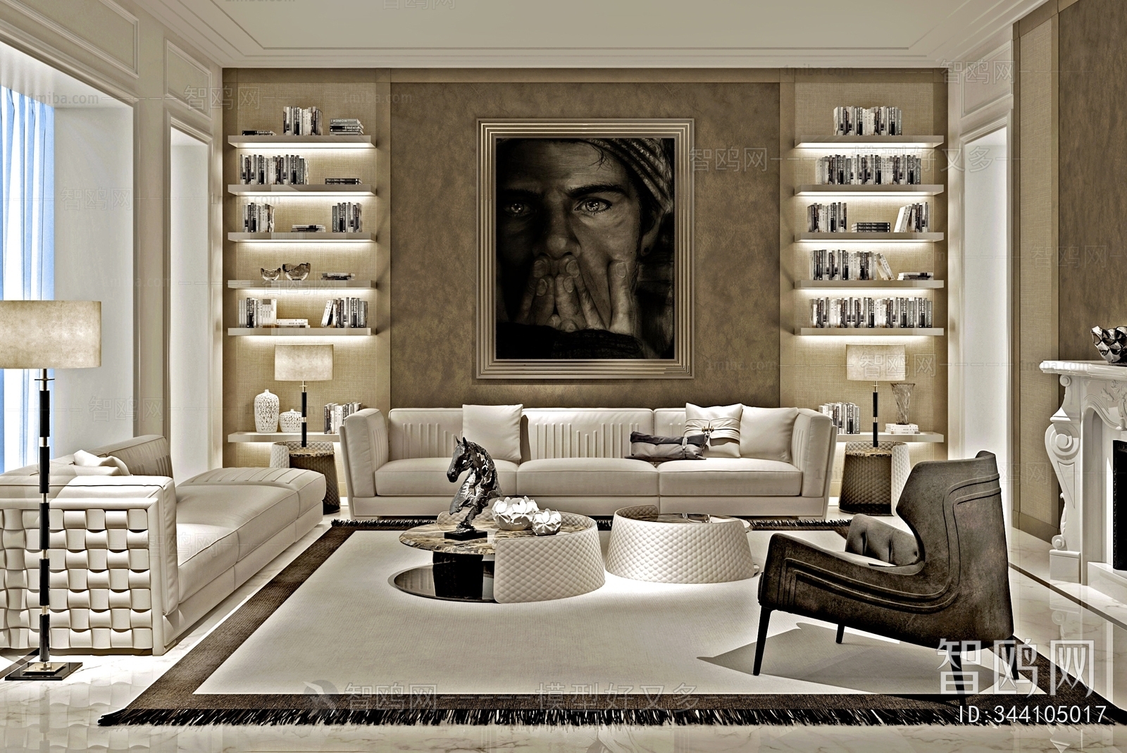 Simple European Style A Living Room