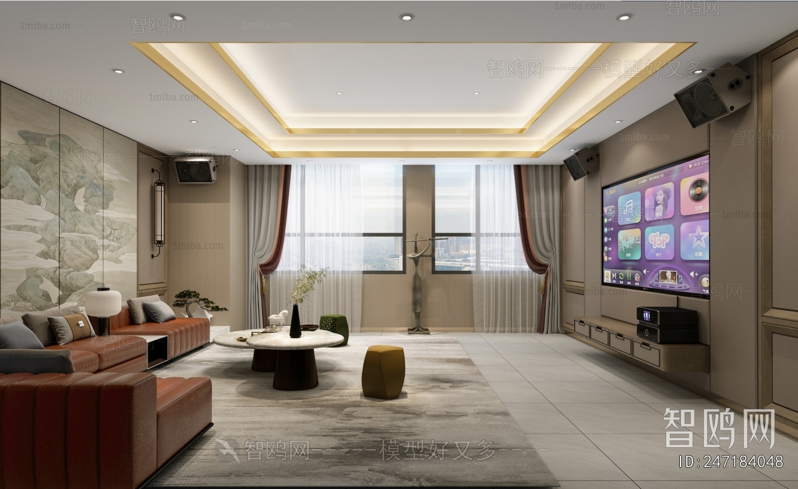 New Chinese Style A Living Room