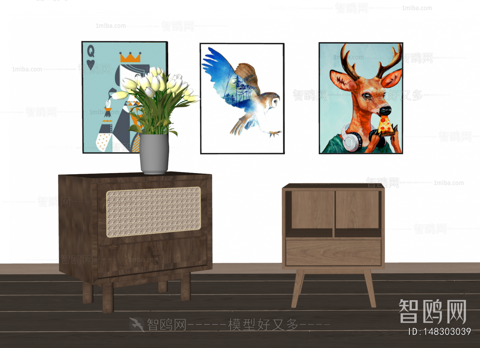 Modern Bedside Cupboard