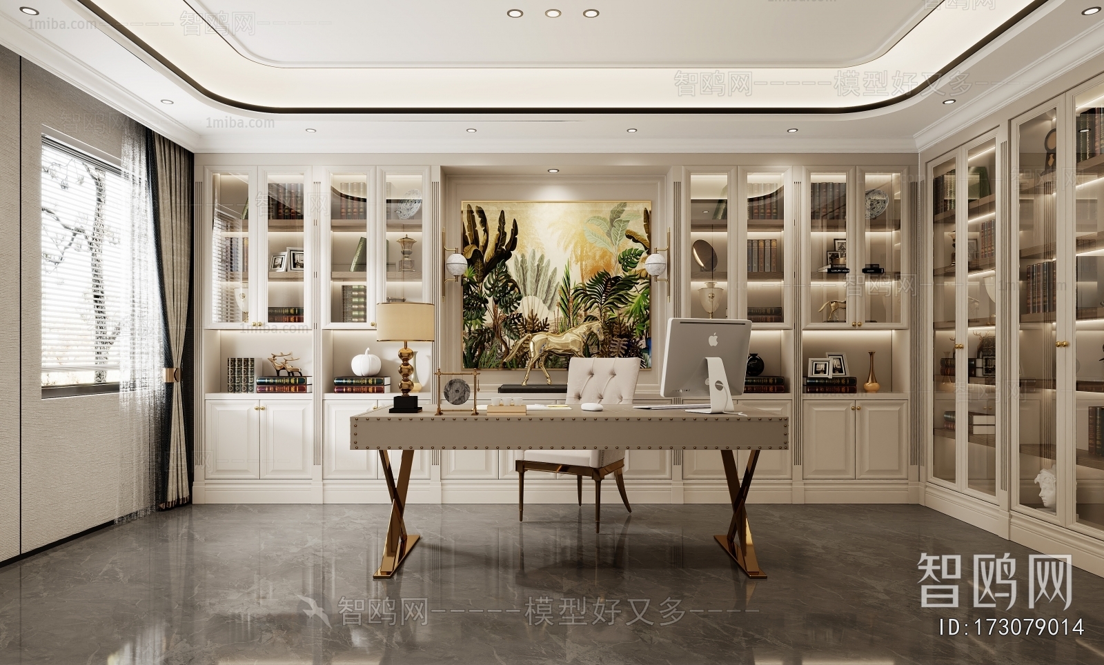 Simple European Style Study Space