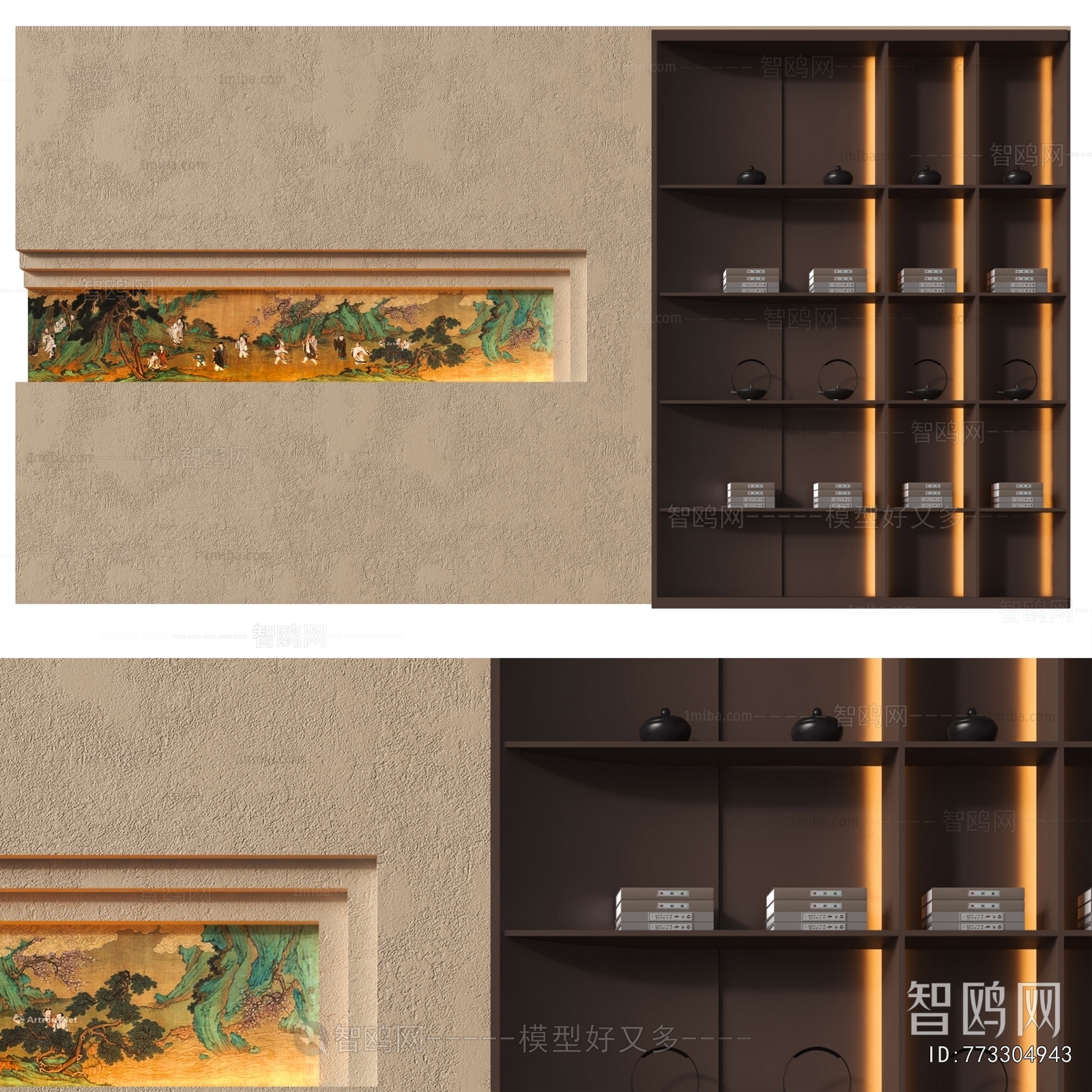 New Chinese Style TV Wall