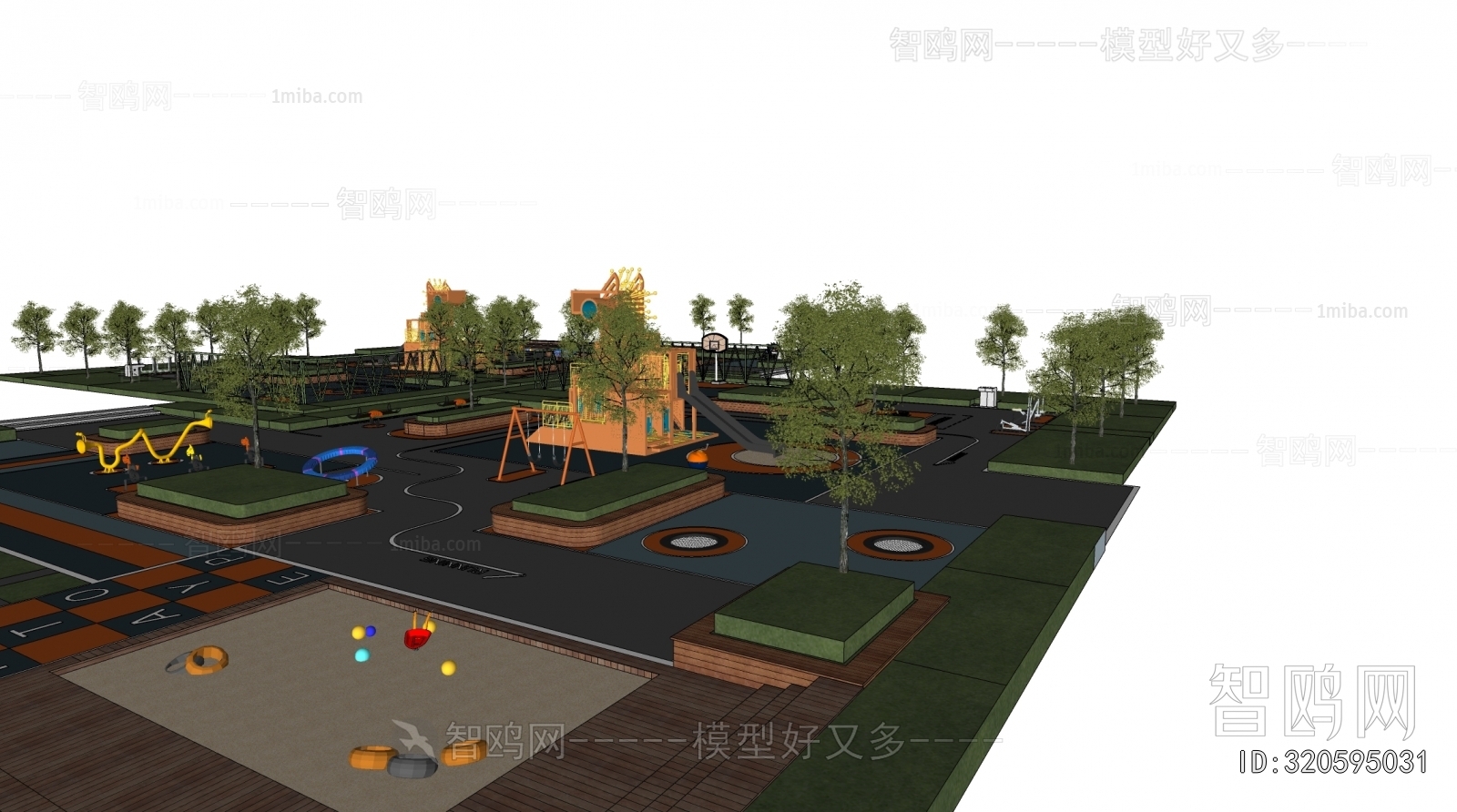 Modern Park Landscape