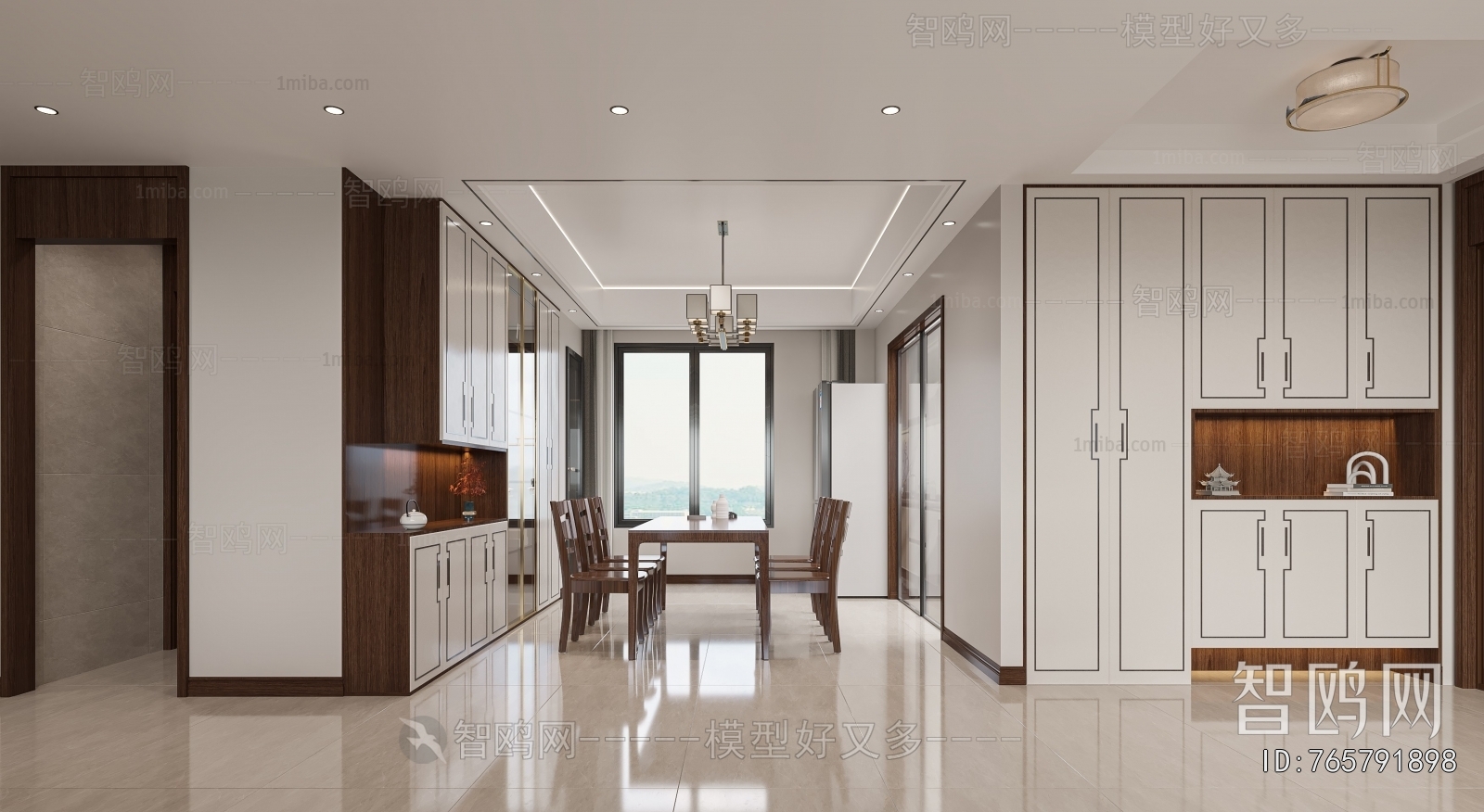 New Chinese Style A Living Room