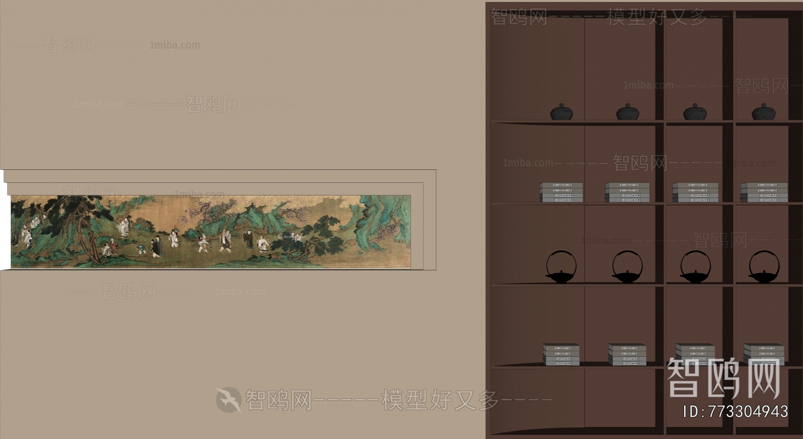 New Chinese Style TV Wall